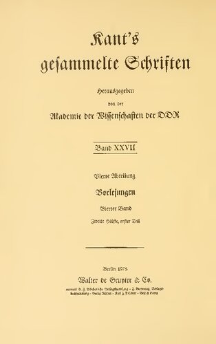 Vorlesungen / Voresungen über Moralphilosophie : Zweite Hälfte