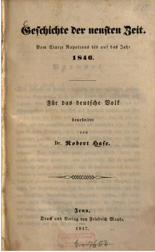 Geschichte der neuesten Zeit : Vom Sturze Napoleons bis auf das Jahr 1846