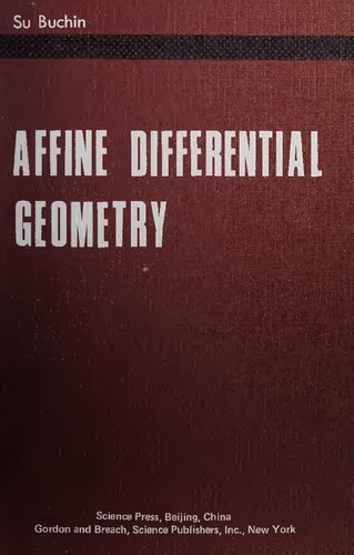 Affine Differential Geometry