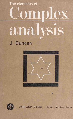 The elements of Complex analysis