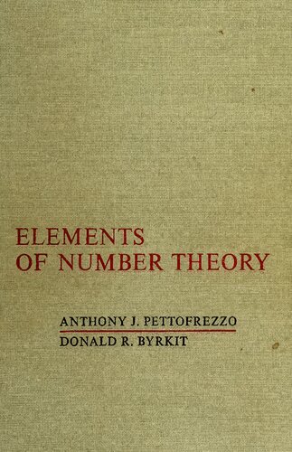 Elements of Number Theory