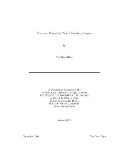 Center and Trace of the Twisted Heisenberg Category