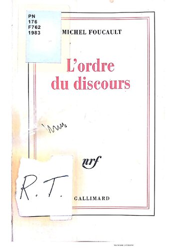 L'ordre du discours