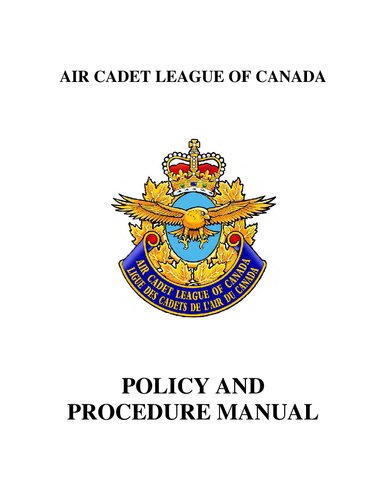 Canadian Air Cadet Policy and Procedure Manual