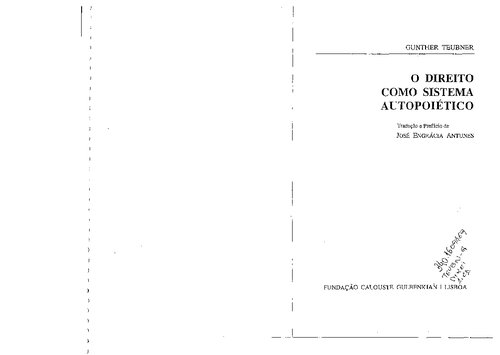 O direito como sistema autopoiético