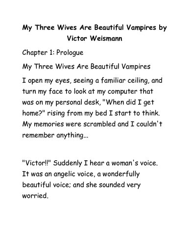 My Three Wives Are Beautiful Vampires