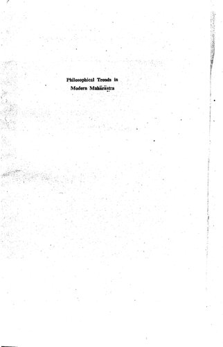 Philosophical Trends in Modern Maharashtra