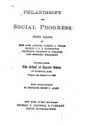 Philanthropy and Social Progress: Seven Essays