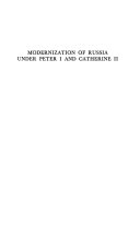 Modernization of Russia Under Peter I and Catherine II