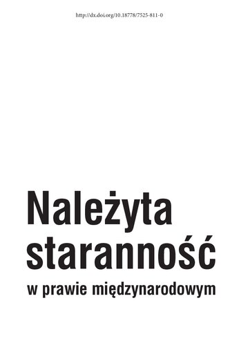 Należyta staranność w prawie międzynarodowym