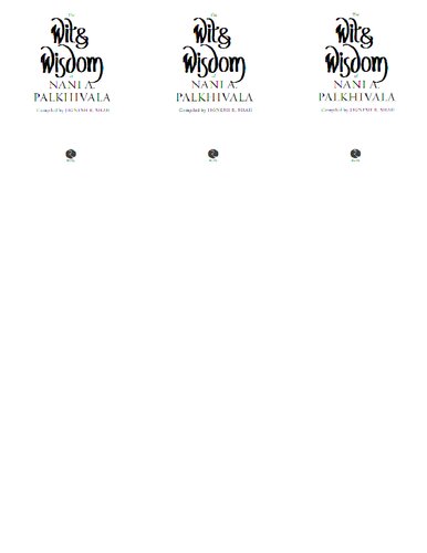 The Wit and Wisdom of Nani Palkhivala