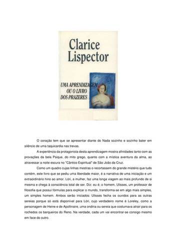 Uma Aprendizagem ou O livro dos Prazeres