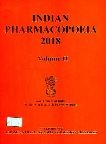 Indian Pharmacopoeia 2018