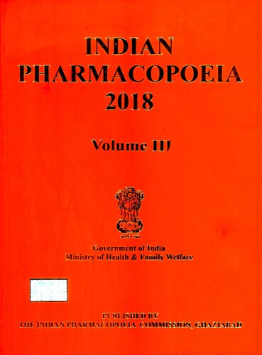 Indian Pharmacopoeia 2018