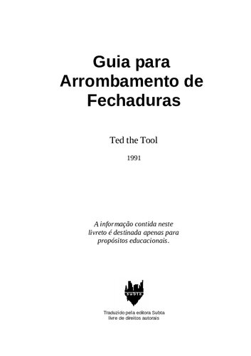 Guia para arrombamento de fechaduras (lockpick)