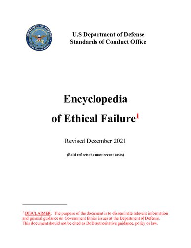 Encyclopedia of Ethical Failure