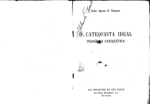O catequista ideal - pedagogia catequética