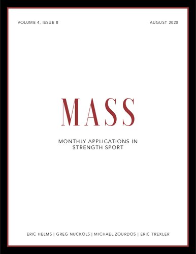 MASS - Vol 4 - Issue 8 (Monthly Applications in Strength Sport)