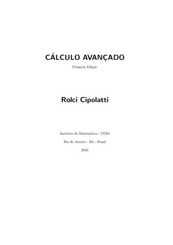 Cálculo Avançado
