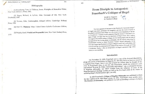 From Disciple to Antagonist: Feuerbach’s Critique of Hegel