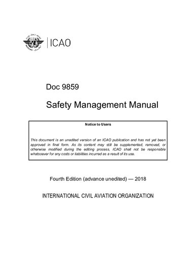 ICAO doc 9859 Safety Management Manual