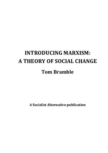 Introducing Marxism: A Theory of Social Change
