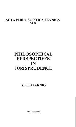 Philosophical perspectives in jurisprudence