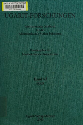 Ugarit-Forschungen 40