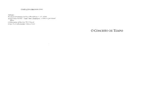 O conceito de tempo