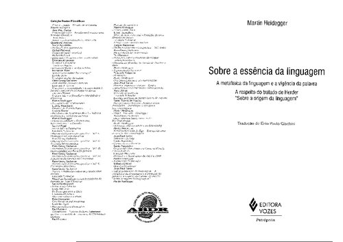 Sobre a essência da linguagem