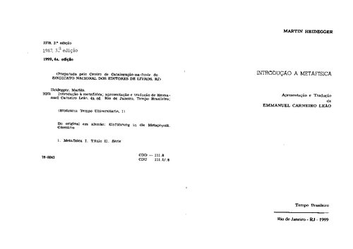 Introdução à metafísica