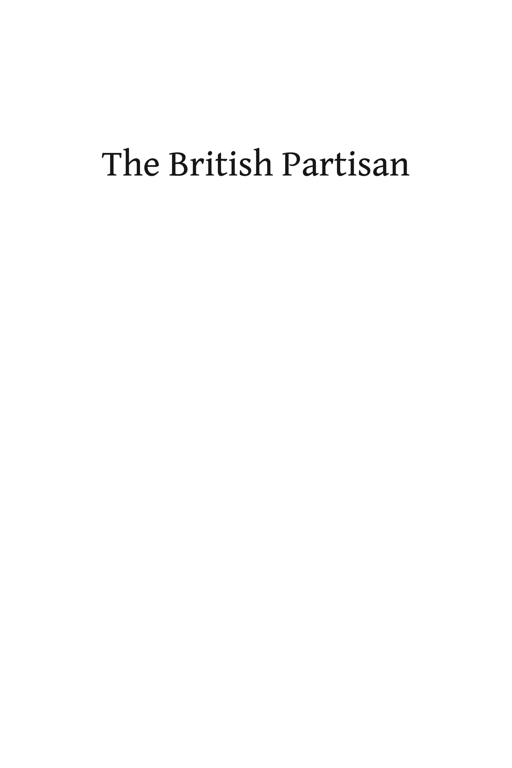 The British Partisan: Capture, Imprisonment and Escape in Wartime Italy