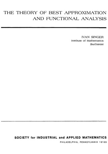 The theory of best approximation and functional analysis