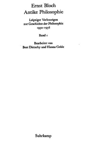 Leipziger Vorlesungen zur Geschichte der Philosophie