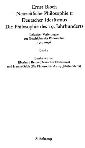 Leipziger Vorlesungen zur Geschichte der Philosophie