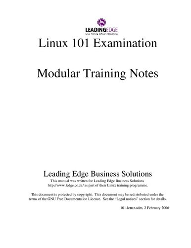 Linux 101 Examination: Modular Training Notes