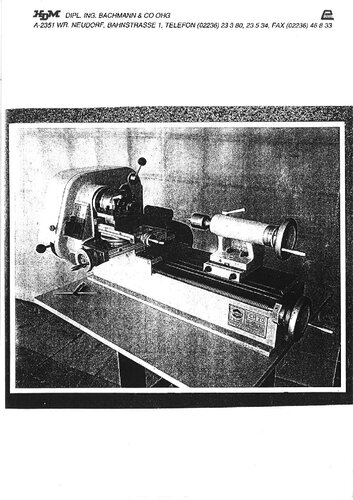 Tischdrehbank PIMA SN-20 Bedienungsanleitung