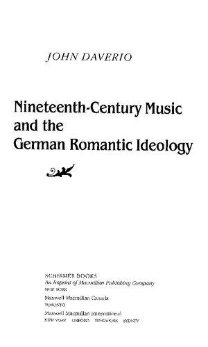 Nineteenth-Century Music and the German Romantic Ideology