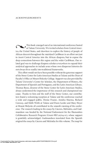 Blacks and Blackness in Central America : Between Race and Place