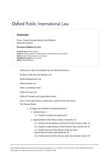 Treaty Interpretation