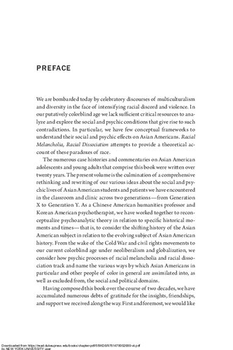 Racial Melancholia, Racial Dissociation: On the Social and Psychic Lives of Asian Americans