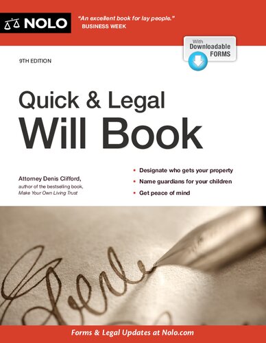 Quick & legal will book