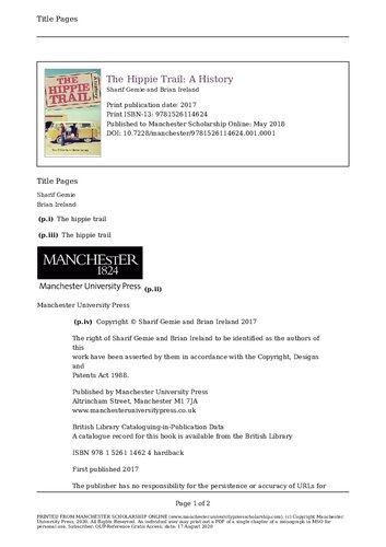 The Hippie Trail: A History