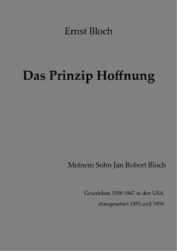 Das Prinzip Hoffnung