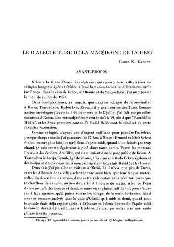 Le dialecte turc de la Macédoine de l’Ouest