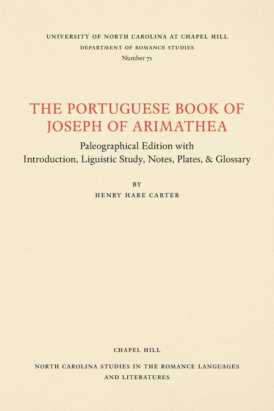 The Portuguese Book of Joseph of Arimathaea