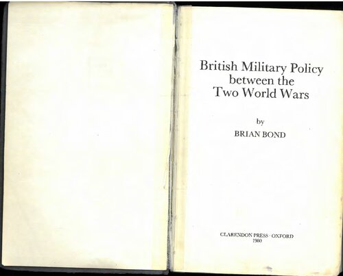 British Military Policy Between The Two World Wars