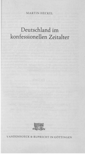 Deutschland im konfessionellen Zeitalter