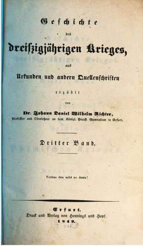 Geschichte des Böhmischen Krieges, aus Urkunden und anderen Quellenschriften erzählt