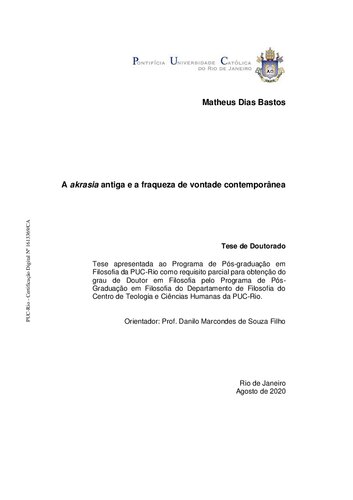 A akrasia antiga e a fraqueza de vontade contemporânea